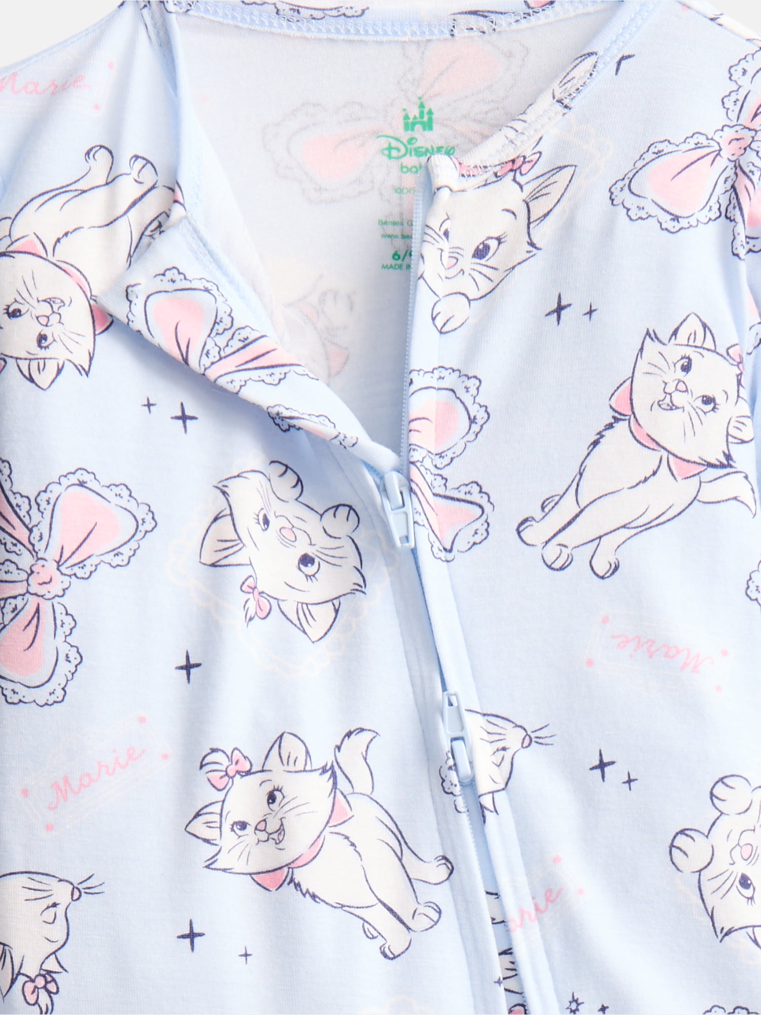 The Aristocats Baby Girls Marie Sleep & Play Footed Pajamas, One Piece, Sizes NB-6/9M