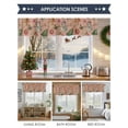 thumbnail image 6 of Christmas Valances for Windows, 42 x 18in, Snowman Gingerbread Man Xmas Tree Candy Coral Pink Rod Pocket Kitchen Valance Curtain Light Filtering Window Treatments for Living Room Bedroom, 1 Panel, 6 of 7