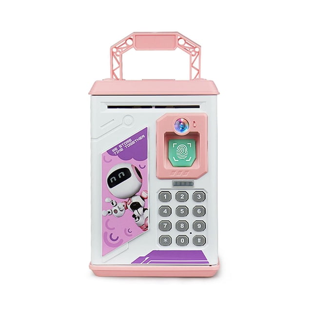 Hucha Electrónica Atm Contraseña Huella Dactilar Caja De Dinero Caja De Ahorro De Dinero Huella Dactilar Moneda Hucha Reconocimiento Facial Hucha Sweethay FN003230-01