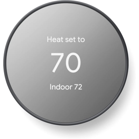 Open Box Google Nest Thermostat - Programmable Smart Thermostat for Home - Charcoal