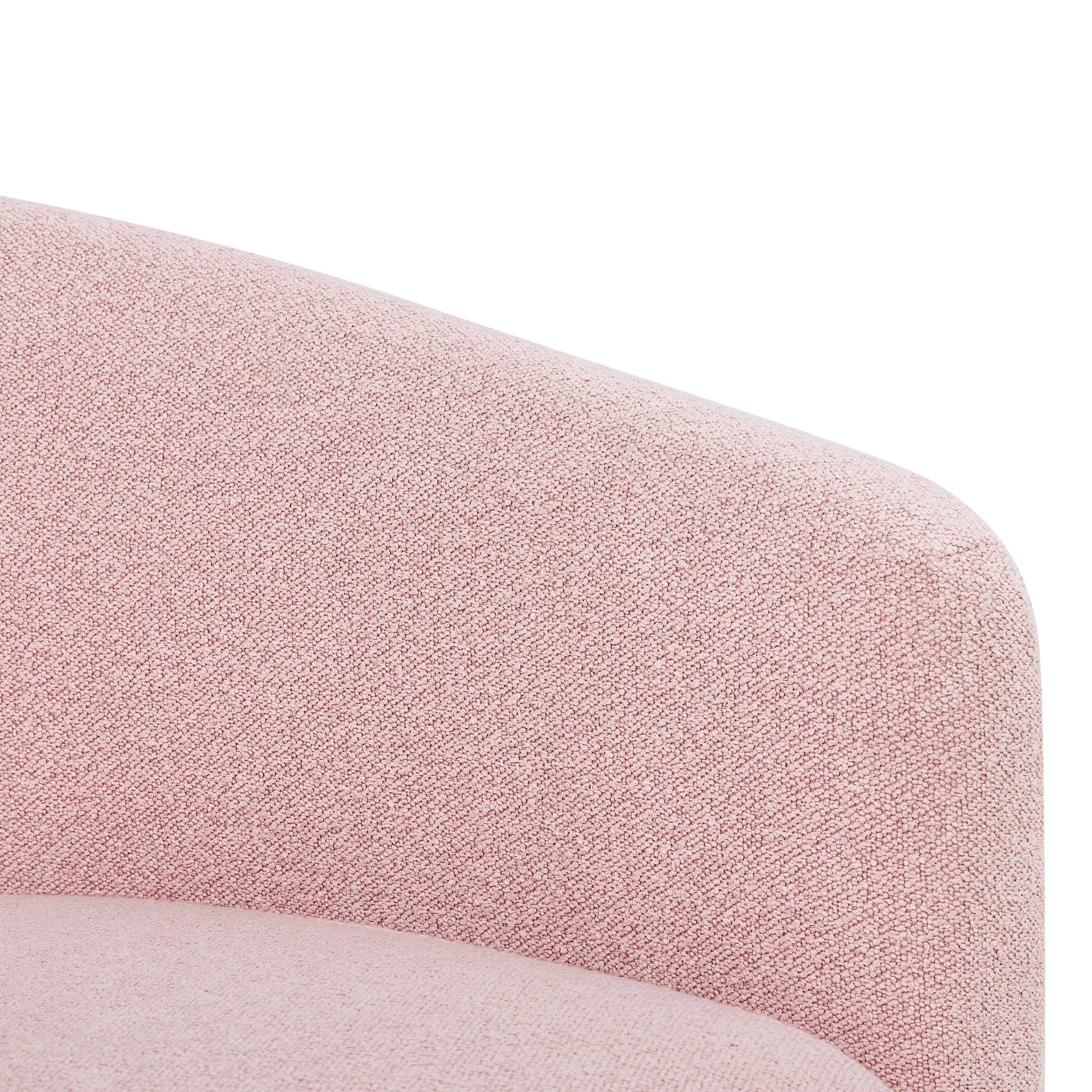Beautiful Drew Accent Chair by Drew Barrymore, Pink Blush Boucle