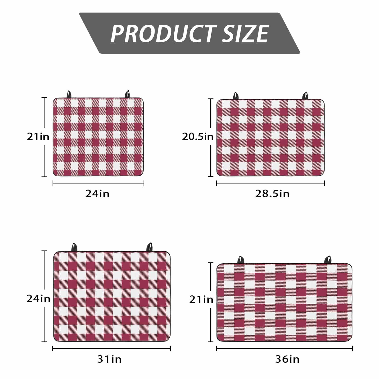 Plaid Red, Stove Top Cover for Electric Stove, Heat-proof & Non Slip Glass Top Stove Cover Protector, Abstract Minimalistic Geometric Lattice Kitchen Flat Cooktop Rubber Mat 31x24 Inches