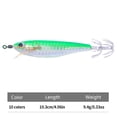 thumbnail image 4 of 10 3 Cm/7 4g Cebos Plantilla Calamar Con Anzuelo Realistas para Pesca Nocturna (claro) Verde, 4 of 5