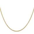 thumbnail image 2 of Primal Gold 14K Yellow Gold 1.50mm Diamond Cut Rope with Lobster Clasp Chain, 2 of 4