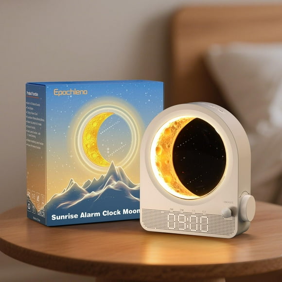 Despertador de amanecer Epochleno con ruido blanco y luz de la luna