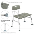 thumbnail image 4 of Banco de transferencia, asiento de ducha, taburete de ducha de altura ajustable, para ancianos, discapacitados, soporta 330 libras, 4 of 9