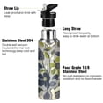 thumbnail image 3 of Yayeee 33oz Insulated Water Bottle Double Wall Stainless Steel with Flip Straw Lid, Green Floral, 3 of 7