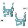 thumbnail image 6 of Sports Bras for Women Workout Tank Tops, funny alpacas Lamas polka dots Running Vest with Removable Cups, 6 of 7