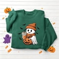 thumbnail image 4 of DIOAZUD Women's Halloween Sweatshirt Cute Funny Spooky Crewneck Long Sleeve Fall Tops Graphic Pullover Sweatshirts Pumpkin Patch Outfit, 4 of 8