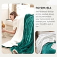 thumbnail image 4 of Sherpa Fleece Cal King Blankets for Bed - Thick and Warm Oversized Blanket for Winter, Soft Fuzzy Plush Large Blanket for All Seasons, Forest Green, 112x98 Inches, 4 of 10