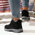 thumbnail image 7 of Women's Waterproof Warm Hook and Loop Platform Snow Boots Comfort Fur Lined Orthopedic Lightweight Non Slip Booties for Winter Ski Outdoor Hiking (Black,36), 7 of 7
