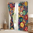 thumbnail image 3 of Castle Fairy Flowers Blackout Curtains Set of 2 (52x84 Each),Exotic Style Window Curtains, 3 of 6