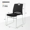 thumbnail image 2 of Ktaxon Stackable Chairs 5 Pcs, Plastic Stacking Chairs with Removeable Back for Wedding, Meeting, Conference, Commercial Use, Black, 2 of 7