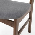 thumbnail image 6 of GDF Studio Farmhouse 5-Piece Dining Set, 48" Round Table with 4 Upholstered Chairs, Solid Wood Frame, Dark Grey+Walnut, 6 of 9
