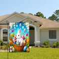 thumbnail image 2 of Amhnf Easter Bunny With Colorful Eggs In Basket Garden Flag For Home Outdoor Garden Yard Decor 12x18 inch, 2 of 5