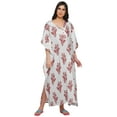 thumbnail image 4 of Moomaya Robe Kaftan d'Été pour Femmes en Coton à Boutons, Manches Kimono, Maternité, 4 of 5