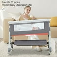 thumbnail image 4 of OUYI 4-in-1 Baby Bassinet - Storage, Wheels, Changing Table, Adjustable Cradle (Gray), 4 of 10