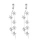 thumbnail image 1 of EeaseMX 1 par de pendientes de botón con diamantes de imitación de cristal sin perforar, con forma de flor para novia, joyería para fiesta de boda, decoración para mujer (plata), 1 of 7