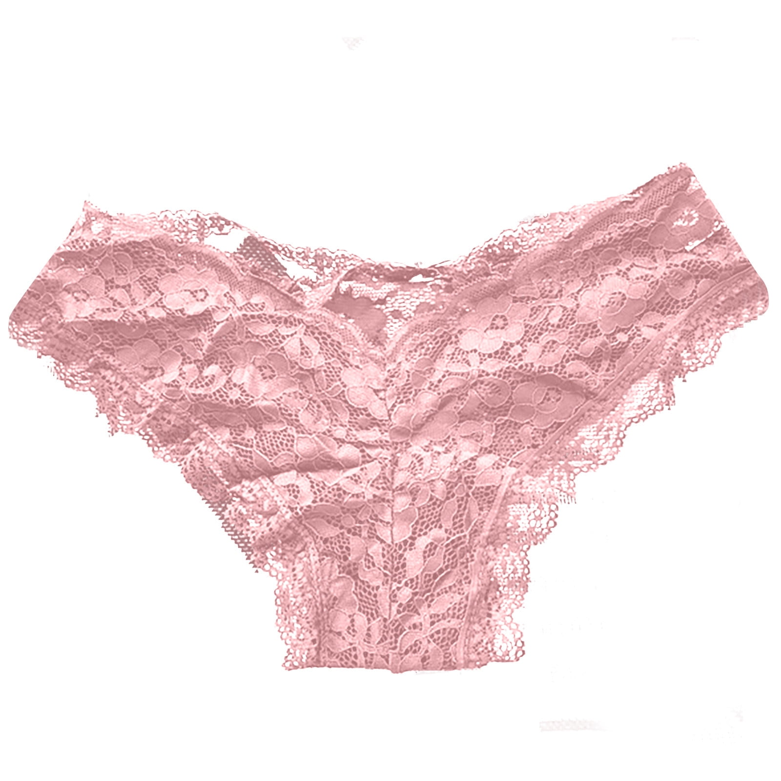 Puntoco Plus Size Underwear Clearance Women Sexy Lace Underwear Lingerie  Thongs Panties Ladies Hollow Out Underwear Pink XXXL(XXXL) 