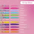 thumbnail image 4 of Brillo Labial Infantil Kuromi & My Melody con Glitter y Etiquetas Divertidas, Set para Niñas Creativas - MAKEUPERIA, 4 of 5