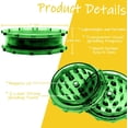 thumbnail image 2 of OWLSTEM 3 inch-Grinder, Green-Translucent, 2-Layer Grinder with Magnetic Lid, Compact & Portable, Suitable for Kitchen Use, 2 of 4