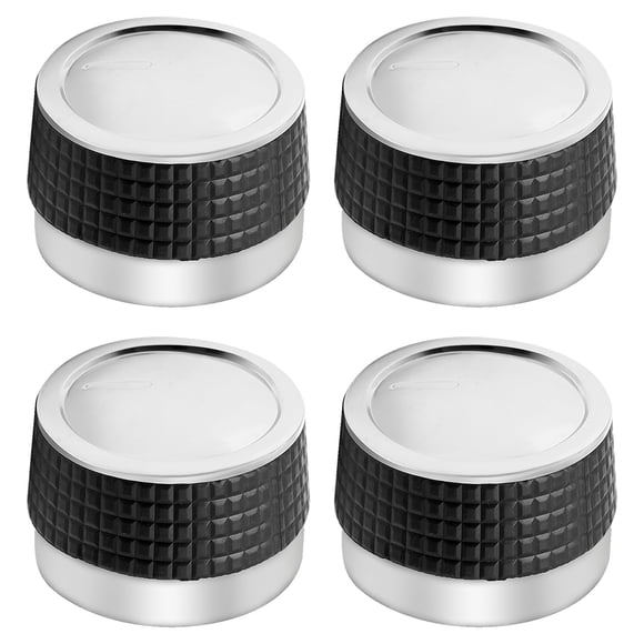 Aynaxcol 4Pcs Gas Grill Control Knobs with Nonslip Grip Gas Burner Replacement Knobs Chrome Plated Plastic with D Shaped Valve Stem BBQ Control Knobs Replacement Rotating Switch