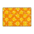 thumbnail image 4 of XMXY Happy Doodle Orange Area Rugs Doormat Outdoor Entrance, Facecloth Non-slip Floor Mat Rug for Living Room Kitchen Sink Area Indoor,72"x48", 4 of 9