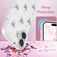 thumbnail image 3 of HETICA Bling Glitter 3D Bow Clear Soft Sparkly Protective TPU Case for iPhone 16 Plus 6.7" (2024), 3 of 7