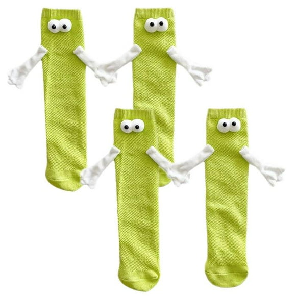 Calcetines Tubo Medio Magnéticos MagSoxLimeGreen 2Pares Verde Limón 5-9.5US VentDepot