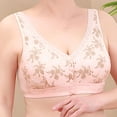 thumbnail image 3 of Aofany Front Snap Bras for Older Women Front Closure Wireless Push Up Bras Full Coverage Wirefree Comfortable Everyday Sleep Bras, 36B/C-46B/C, 3 of 7