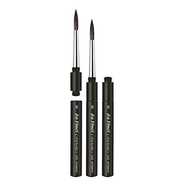 da Vinci Pinceau Aquarelle de Voyage, 6, Noir