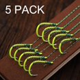 thumbnail image 3 of Yimiti 5 Pack Luminous Barbed Fishing Hook Line Rigs Saltwater Spring Feeder Fishhook,5, 3 of 8