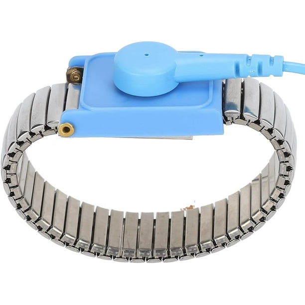 Pulsera antiestática de acero inoxidable con ajuste de desgaste y conexión a tierra de gran fuerza. Pulsera antiestática.