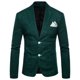 thumbnail image 5 of Traje de moda de primavera y verano para hombre, traje pequeño de lino y algodón ajustado a la moda para hombre, 5 of 5