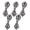 Black B, variant on 10 Pairs Flower Buttons Buckles Retro Shawl Cardigan Clips Decorative DIY Metal Fasteners Knot Sewing for Clothing