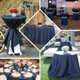 thumbnail image 4 of Efavormart 120" Dark Blue Faux Denim Polyester Round Tablecloth For Wedding Party Banquet Restaurant, 4 of 9