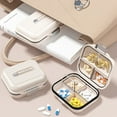 thumbnail image 6 of TNOBHG Organizer Box Compact Weekly Box with 7 Compartments Lock Design Weekly Case, 6 of 8