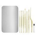 thumbnail image 2 of Earpicks Sticks Set Shoet de acero inoxidable Ear Pick Spoon Spiral Earwax Removedor Salón DIY Curette Pickers Herramientas de limpieza Paquete de oro de 8 Inevent CE001732-02B, 2 of 7