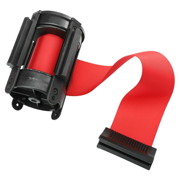 Retractable Barrier Rope with Red Plastic Belt for Hotel, Outdoor Safety, Isolation, and Warning Tape