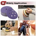 thumbnail image 6 of Unique Bargains 50 Pcs Car Wood Sanding Discs Smoothing Hook & Loop Sandpaper for Woodworking, Automotive Refinishing 5.91" 7 Hole 500 Grit Purple Ceramic Abrasive, 6 of 6