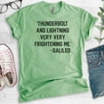 thumbnail image 2 of Thunderbolt And Lightning Very Very Frightening Me - Galileo Shirt, Unisex Women's Men's Shirt Rock Lyric T, Heather Apple Green, Medium, 2 of 6