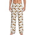 thumbnail image 2 of Goofa Leopard Print Printed Soft Pajama Pants for Men, Wide Leg Comfy Casual Lounge Yoga Pants-Medium, 2 of 9
