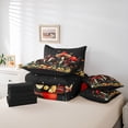 thumbnail image 6 of jejeloiu Colorful Fungus 7-Piece Twin Bedding Sets,Red Brown Mushroom Bedding Comforter Set,Rustic Flower Floral Sheet Sets For Girls,Breathable Home Decor Reversible, 6 of 8