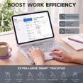 thumbnail image 3 of Transparent 360° Swivel Keyboard Case for iPad Air 11", iPad Air 5/4, iPad Pro 11" 2018-2022, Multi-Touch Trackpad, 7 Color Backlit,White, 3 of 9