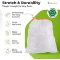 thumbnail image 3 of LIMELINEN Tall Kitchen Trash Bags with Drawstring, 800 Count, 13-gallon Trash Bag of 0.9 mil Thickness, Leak and Odor-Resistant, Heavy-Duty Plastic Garbage Bags for Home and Commercial Use, 3 of 7