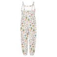 thumbnail image 4 of SXcggal Toddler Girls Kids Baby Jumpsuit Piece One Floral Cartoon Easter Bunny Playsuit Strap Romper Summer Outfits Clothes Casual Fashionable Comfortable Girls Bodysuit, 4 of 4