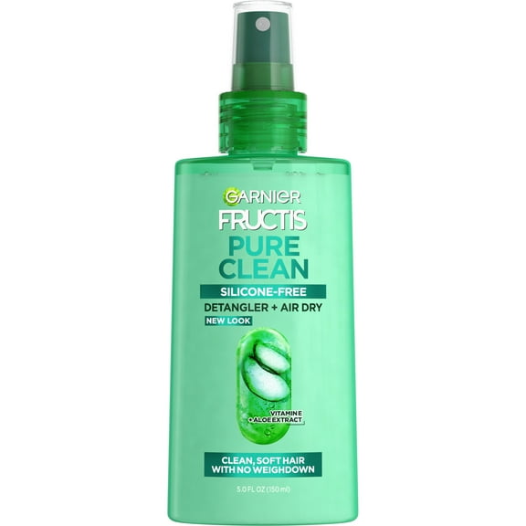 Garnier Fructis Pure Clean Detangler and Air Dry with Aloe, All Hair Types 5 fl oz