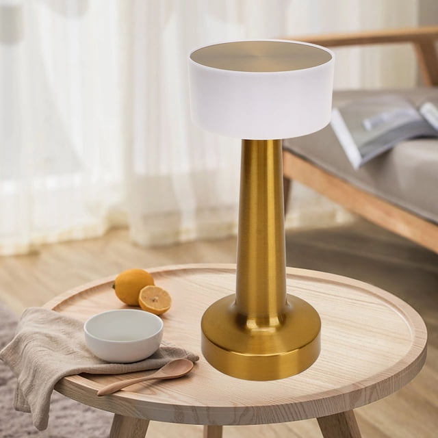 Luz De Mesita De Noche, Carga USB, Lámpara De Mesa Portátil De 3 Colores Claros, Metal Y Acrílico Para Barras
