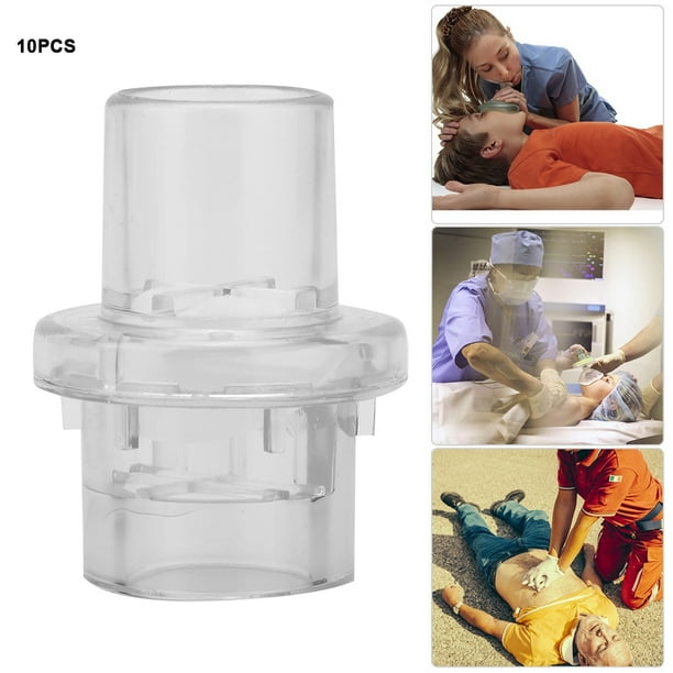 Un 10pcs desechable una forma en que la válvula CPR de la Cara de la Cara de la Cara CPR Reuchitator Práce Parte