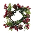 thumbnail image 3 of Vela Guirnalda Anillo Corona de Puerta de Navidad Decoración de Navidad Puerta Delantera Corona de Navidad para Ventana de Navidad Decoración Del Estilo B, 3 of 9